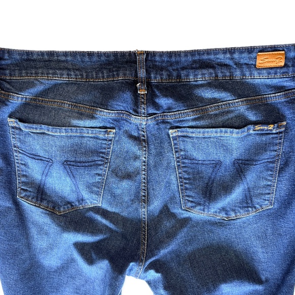 Seven7 High Rise Skinny Jeans - Size 18W - Dark Blue - Picture 5 of 9
